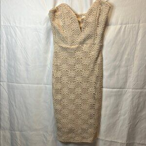 Monaco Tan Sweetheart Bodycon Cocktail Dress